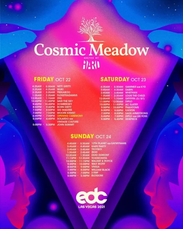 EDC Las Vegas 2021 Cosmic Meadow Stage